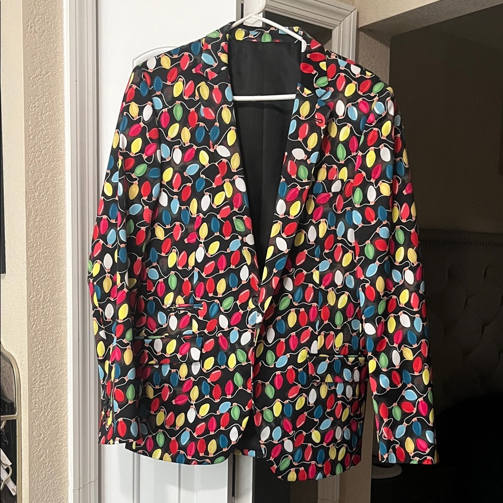 Christmas Lights Pattern Blazer